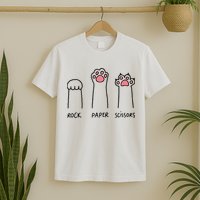 Rock Paper Scissors Cat Paws T-Shirt