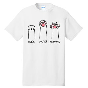 Rock Paper Scissors Cat Paws Tall T-Shirt