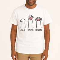 Rock Paper Scissors Cat Paws Tall T-Shirt