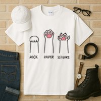 Rock Paper Scissors Cat Paws Tall T-Shirt