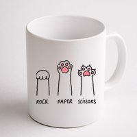 Rock Paper Scissors Cat Paws Mug