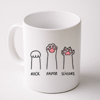 Rock Paper Scissors Cat Paws Mug