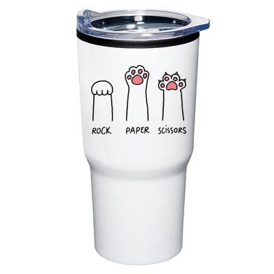 Rock Paper Scissors Cat Paws Tumbler