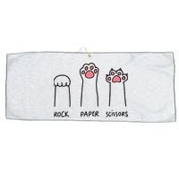 Rock Paper Scissors Cat Paws Large Microfiber Waffle Golf Towel