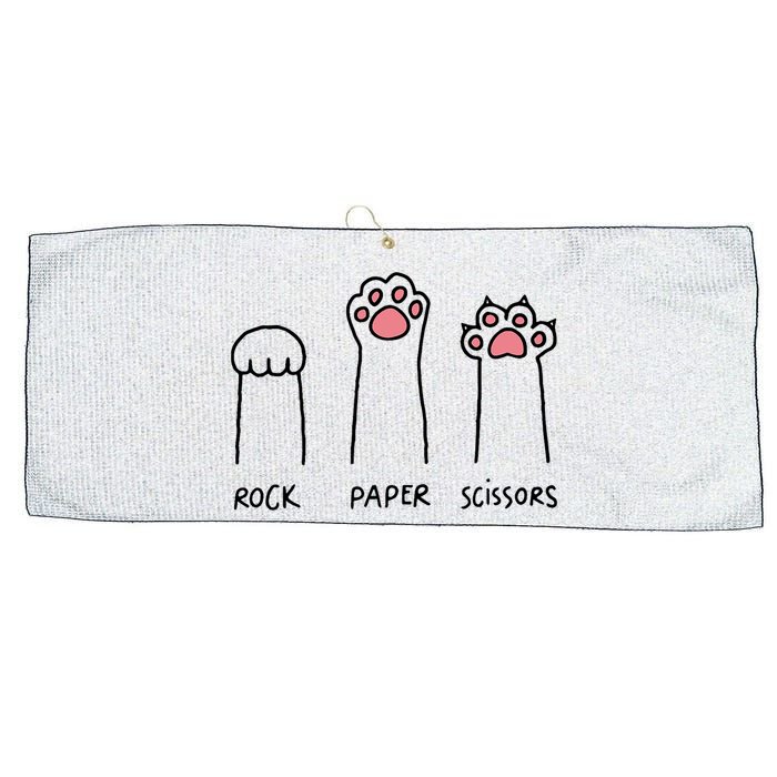 Rock Paper Scissors Cat Paws Large Microfiber Waffle Golf Towel