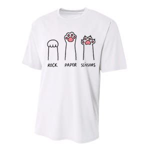 Rock Paper Scissors Cat Paws Performance Sprint T-Shirt