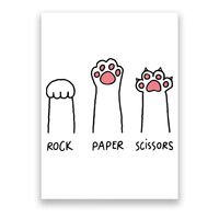 Rock Paper Scissors Cat Paws Poster