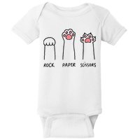 Rock Paper Scissors Cat Paws Baby Bodysuit