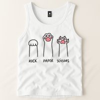 Rock Paper Scissors Cat Paws Tank Top
