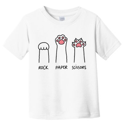 Rock Paper Scissors Cat Paws Toddler T-Shirt