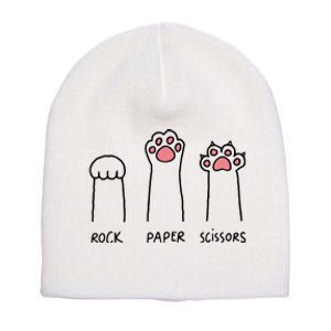 Rock Paper Scissors Cat Paws Short Acrylic Beanie