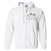 Rock Paper Scissors Cat Paws Full Zip Hoodie