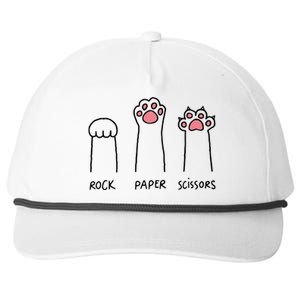 Rock Paper Scissors Cat Paws Snapback Five-Panel Rope Hat