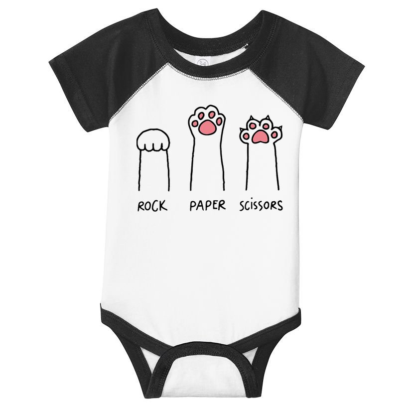 Rock Paper Scissors Cat Paws Infant Baby Jersey Bodysuit