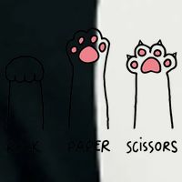 Rock Paper Scissors Cat Paws Infant Baby Jersey Bodysuit