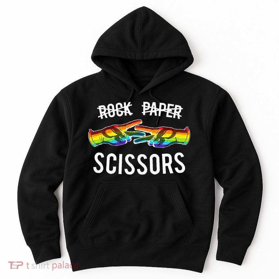 Rock Paper Scissors Lesbian Pride Rainbow Lgbt Hoodie