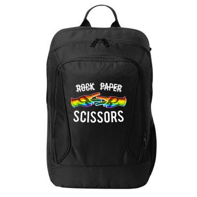 Rock Paper Scissors Lesbian Pride Rainbow Lgbt City Backpack