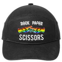 Rock Paper Scissors Lesbian Pride Rainbow Lgbt 7-Panel Snapback Hat