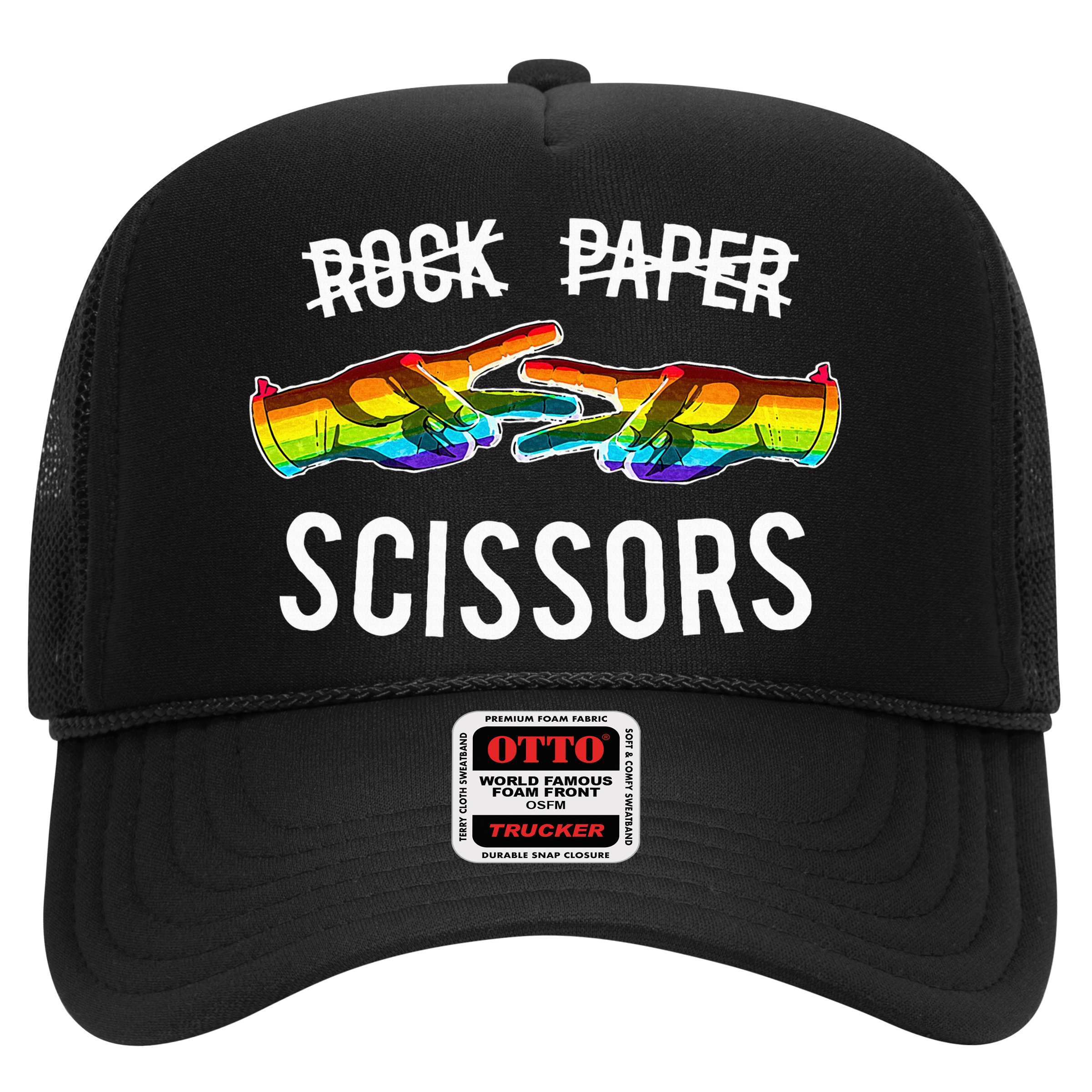 Rock Paper Scissors Lesbian Pride Rainbow Lgbt Hat