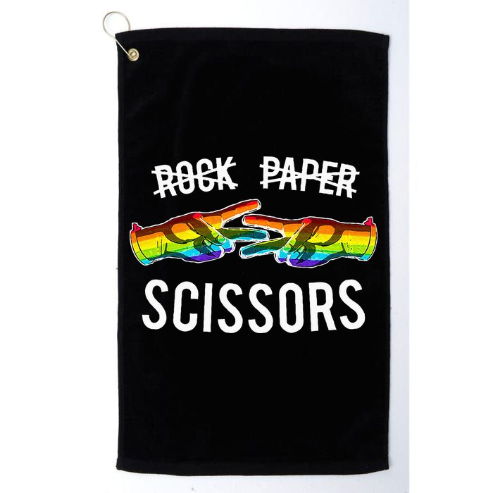 Rock Paper Scissors Lesbian Pride Rainbow Lgbt Golf Towel
