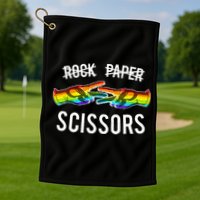 Rock Paper Scissors Lesbian Pride Rainbow Lgbt Golf Towel
