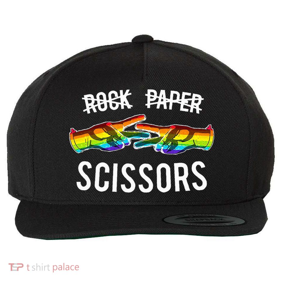 Rock Paper Scissors Lesbian Pride Rainbow Lgbt Wool Snapback Cap