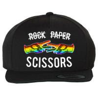 Rock Paper Scissors Lesbian Pride Rainbow Lgbt Wool Snapback Cap