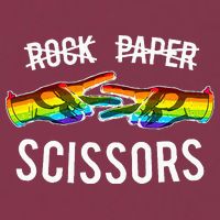 Rock Paper Scissors Lesbian Pride Rainbow Lgbt 16oz Travel Tumbler