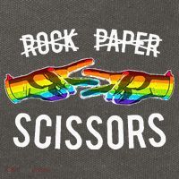 Rock Paper Scissors Lesbian Pride Rainbow Lgbt Cotton Canvas Backpack