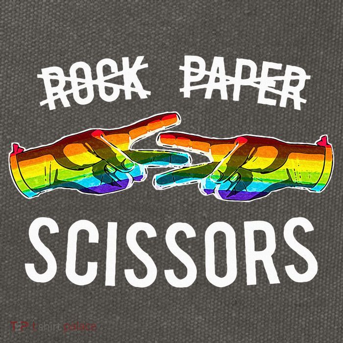 Rock Paper Scissors Lesbian Pride Rainbow Lgbt Cotton Canvas Backpack