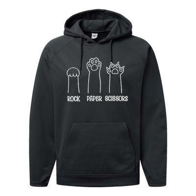 Rock Paper Scissors Funny Cat Paw Performance Fleece Hoodie