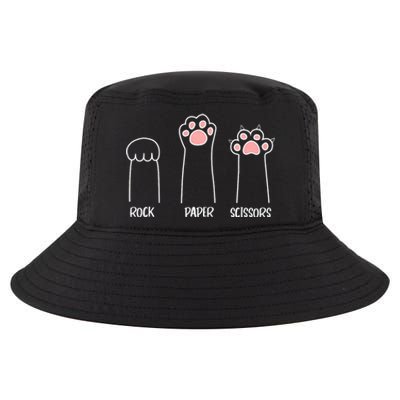 Rock Paper Scissors Hand Game Cute Paw Funny Cat Cool Comfort Performance Bucket Hat