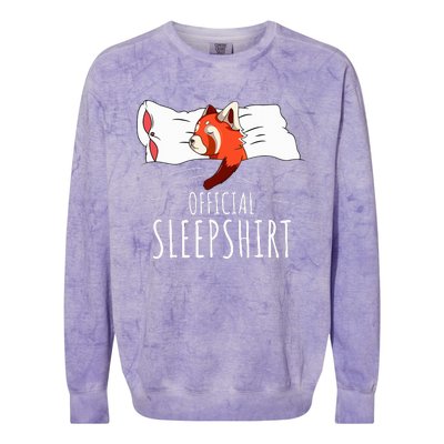 Red Panda Sleepshirt Colorblast Crewneck Sweatshirt