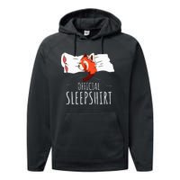 Red Panda Sleepshirt Performance Fleece Hoodie