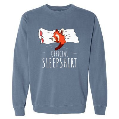 Red Panda Sleepshirt Garment-Dyed Sweatshirt