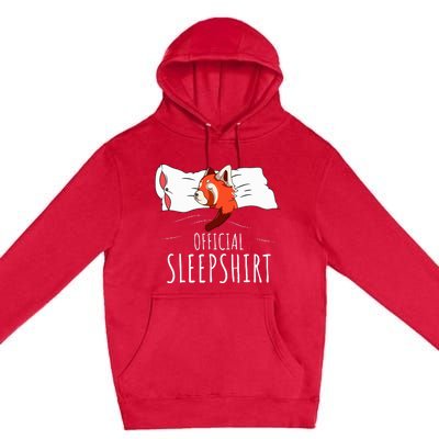 Red Panda Sleepshirt Premium Pullover Hoodie