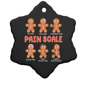 Retro Pain Scale Gingerbread Trauma Nurse Christmas Nursing Ceramic Star Ornament