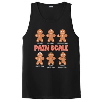 Retro Pain Scale Gingerbread Trauma Nurse Christmas Nursing PosiCharge Competitor Tank