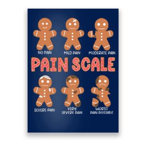 Retro Pain Scale Gingerbread Trauma Nurse Christmas Nursing Poster