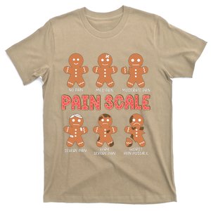 Retro Pain Scale Gingerbread Trauma Nurse Christmas Nursing T-Shirt