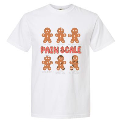 Retro Pain Scale Gingerbread Trauma Nurse Christmas Nursing Garment-Dyed Heavyweight T-Shirt