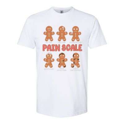 Retro Pain Scale Gingerbread Trauma Nurse Christmas Nursing Softstyle CVC T-Shirt