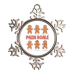 Retro Pain Scale Gingerbread Trauma Nurse Christmas Nursing Metallic Star Ornament