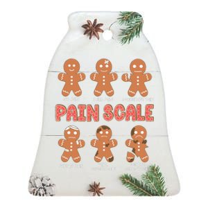 Retro Pain Scale Gingerbread Trauma Nurse Christmas Nursing Ceramic Bell Ornament