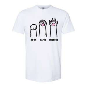 Rock Paper Scissors Cat Paws Funny Girls Kids Softstyle CVC T-Shirt