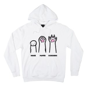 Rock Paper Scissors Cat Paws Funny Girls Kids Hoodie