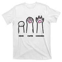 Rock Paper Scissors Cat Paws Funny Girls Kids T-Shirt