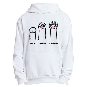 Rock Paper Scissors Cat Paws Funny Girls Kids Urban Pullover Hoodie