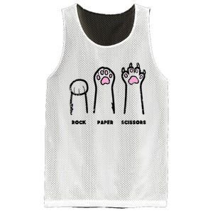 Rock Paper Scissors Cat Paws Funny Girls Kids Mesh Reversible Basketball Jersey Tank