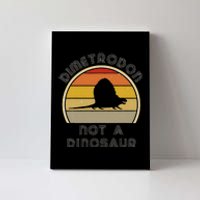 Retro Paleontology Stuff For Adults Dimetrodon Dinosaur Fact Canvas